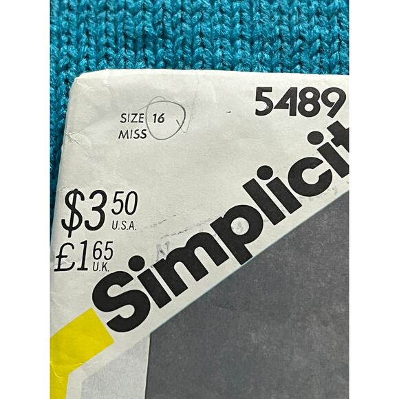 Simplicity 5489 Sewing pattern Aline dress flutter puff sleeve size 16 - Picture 2 of 5